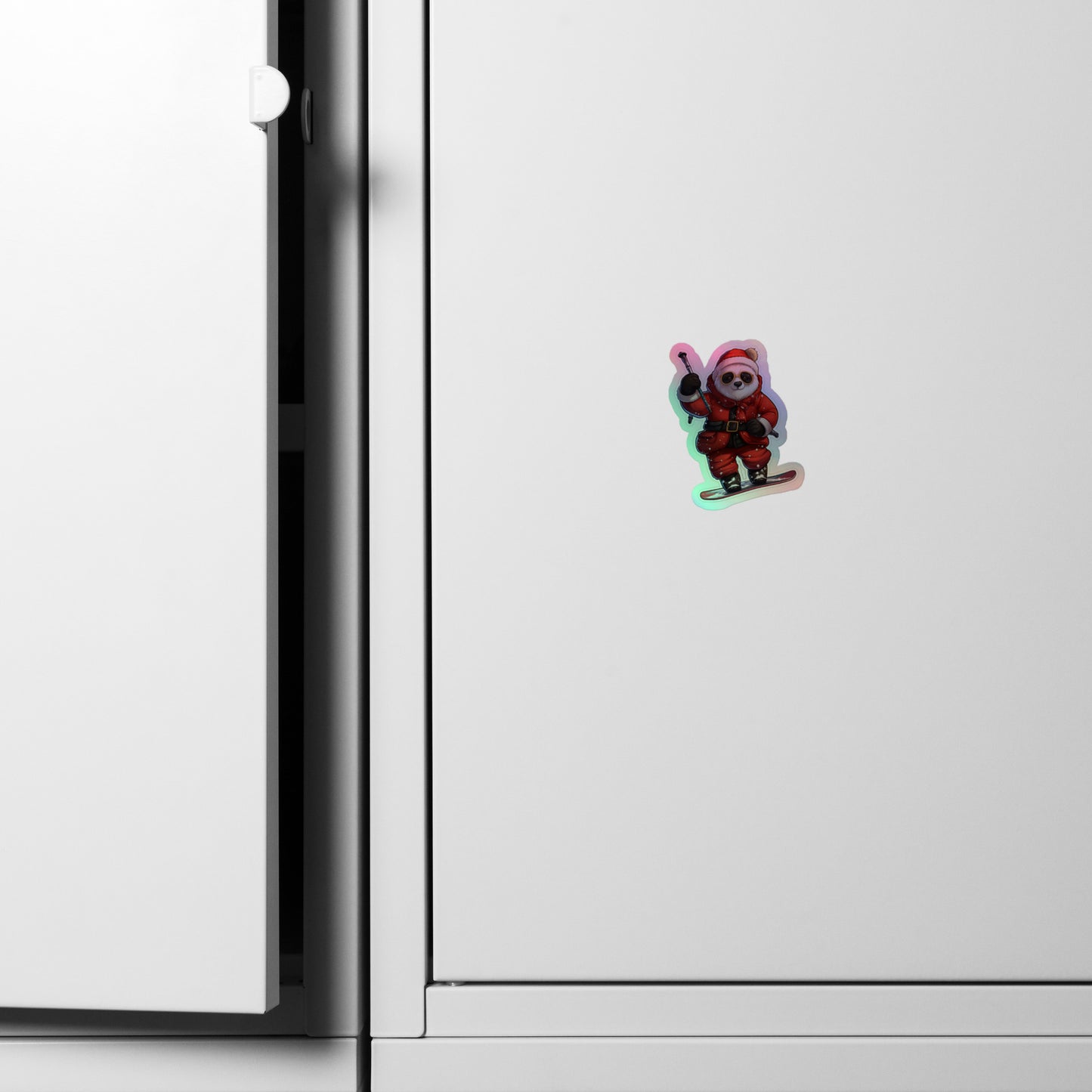 Christmas Bear with Skating Stickers