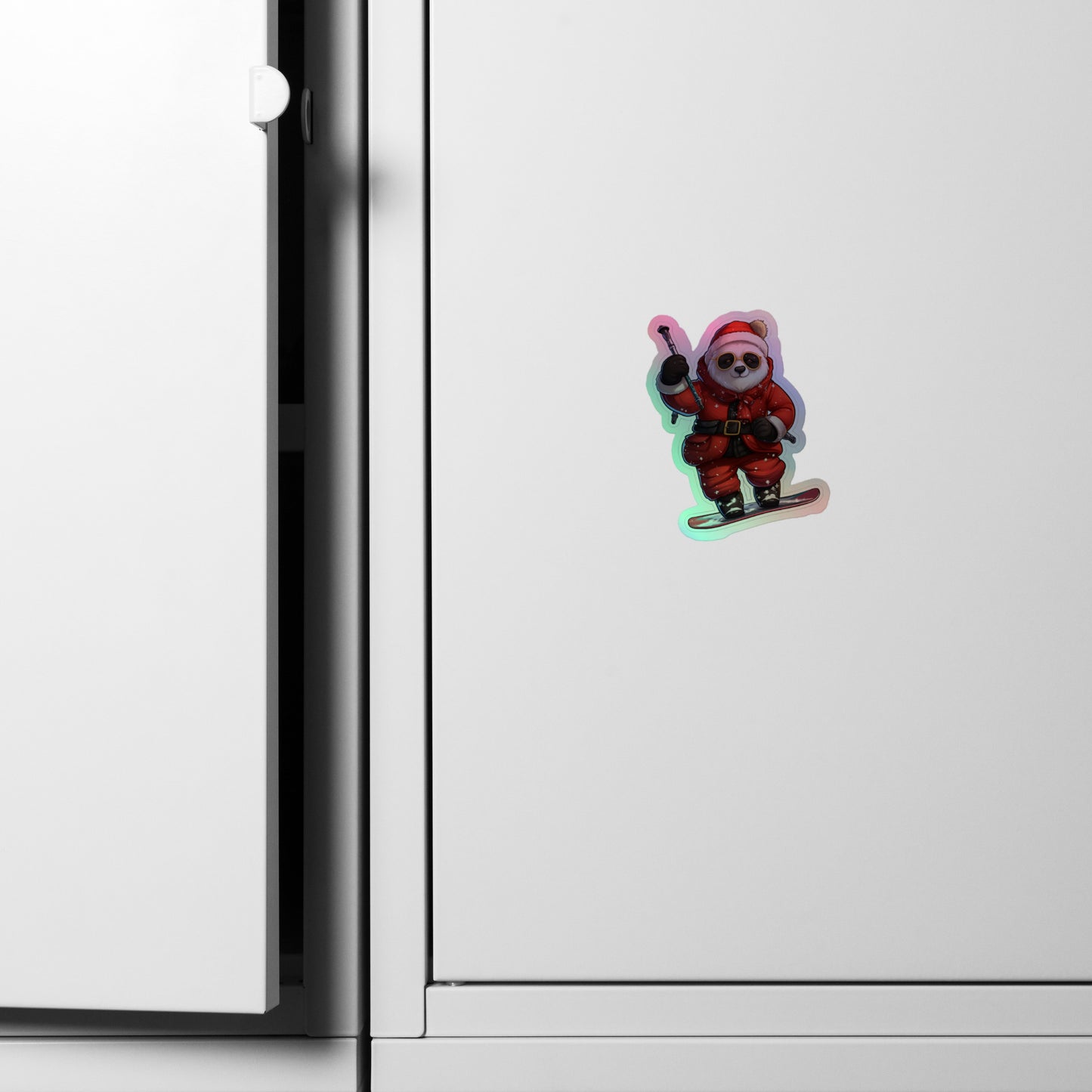 Christmas Bear with Skating Stickers