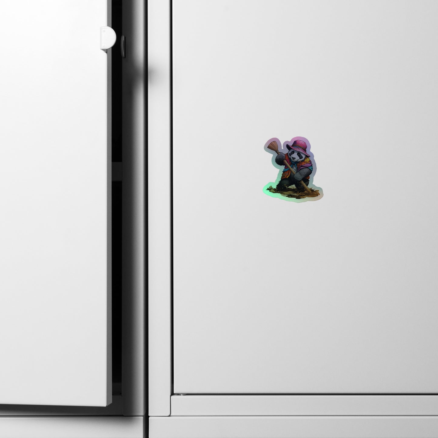 Bear with Broom stickers