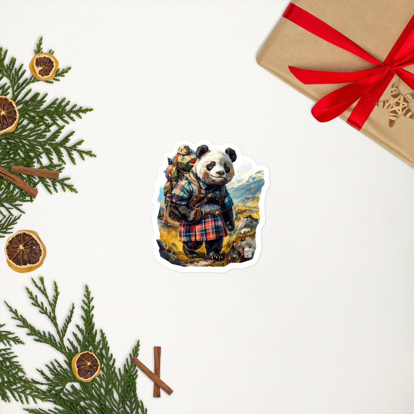 Highland Hiker Bear Sticker