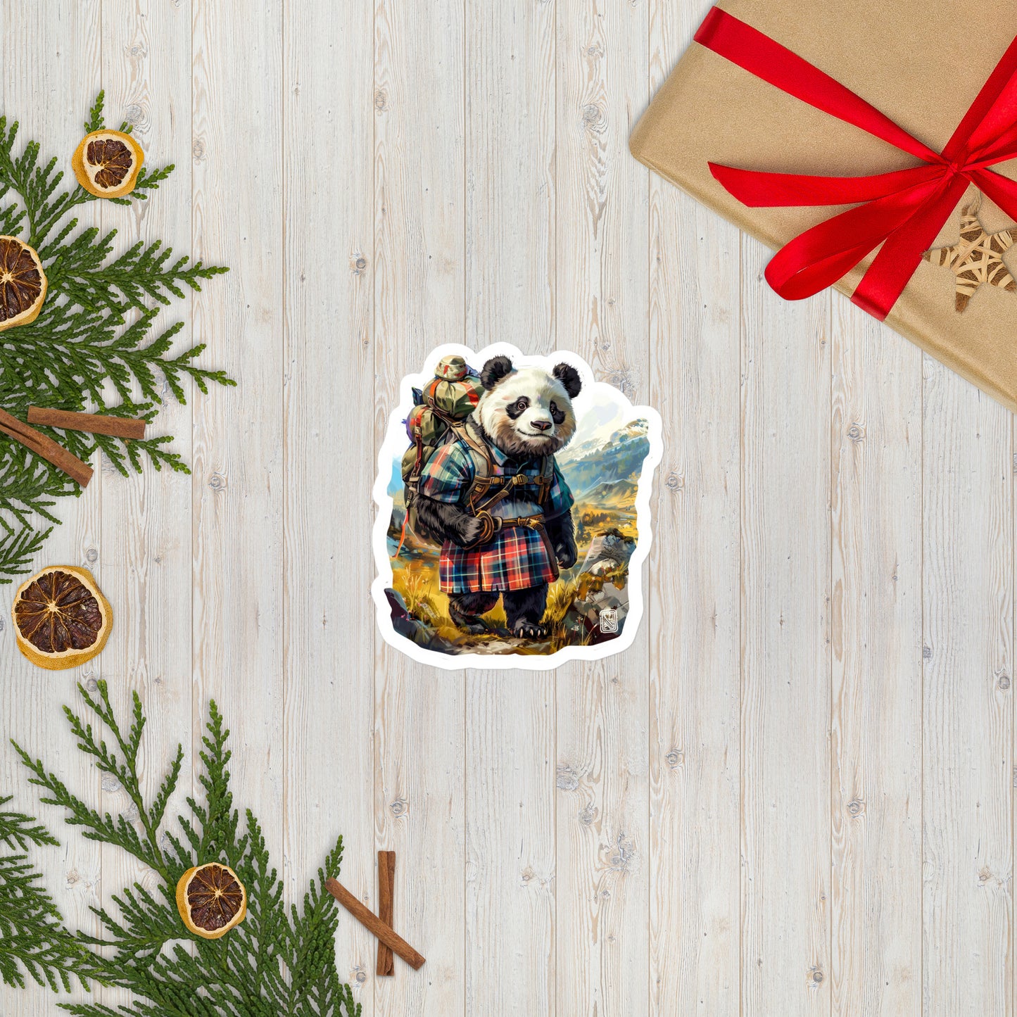Highland Hiker Bear Sticker