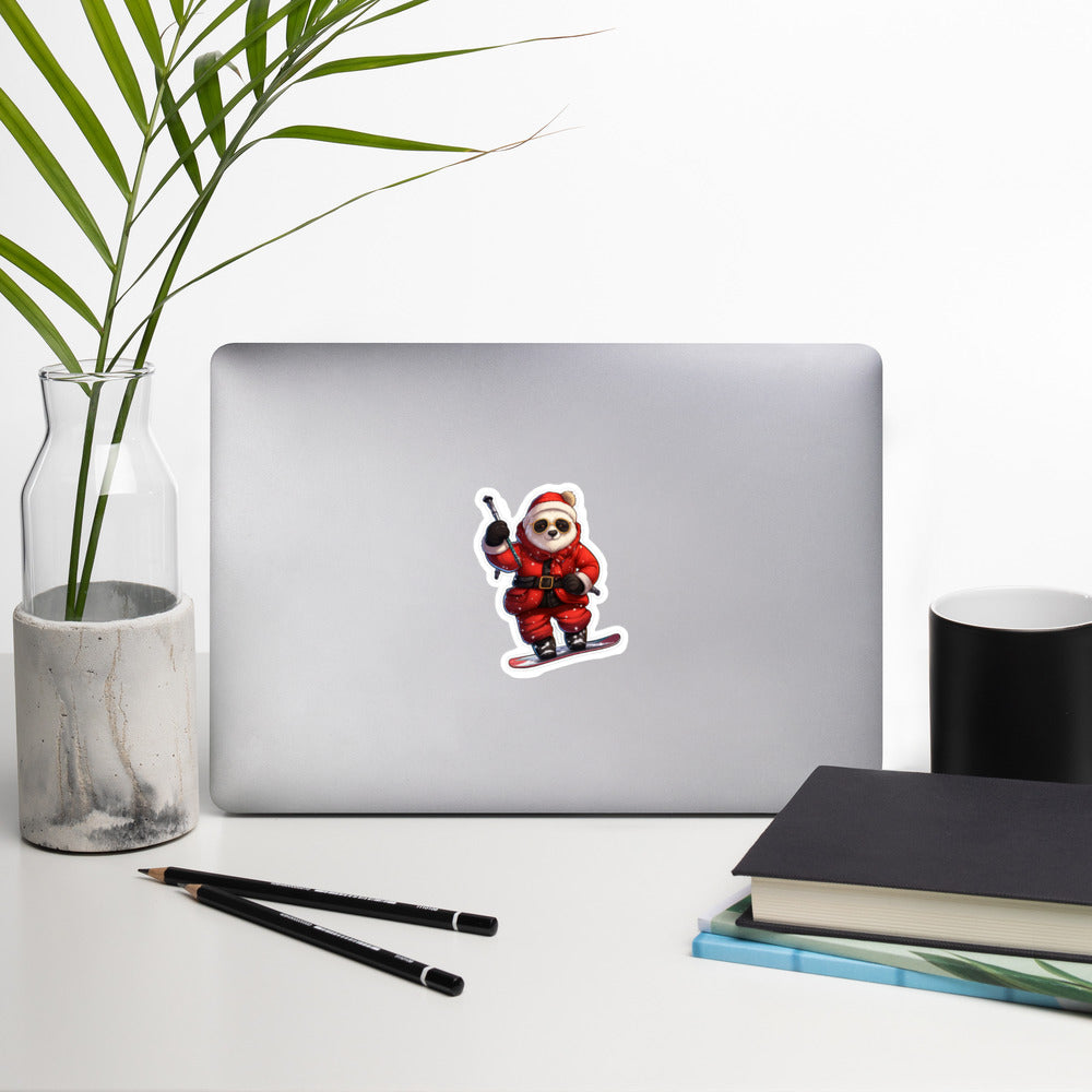 Christmas Bear with Skating Stickers