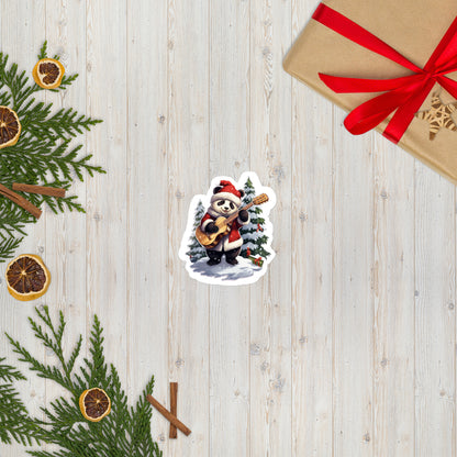 Christmas Bear With Guitar stickers