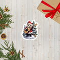 Load image into Gallery viewer, Christmas Bear With Guitar stickers
