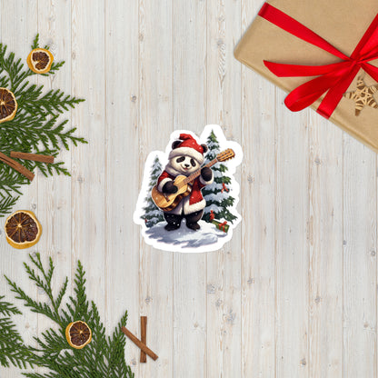 Christmas Bear With Guitar stickers