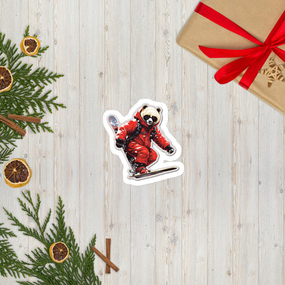 Christmas Bear with Skating Stickers 2