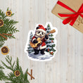 Load image into Gallery viewer, Christmas Bear With Guitar stickers
