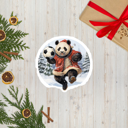 Happy Christmas Bear With football stickers 2