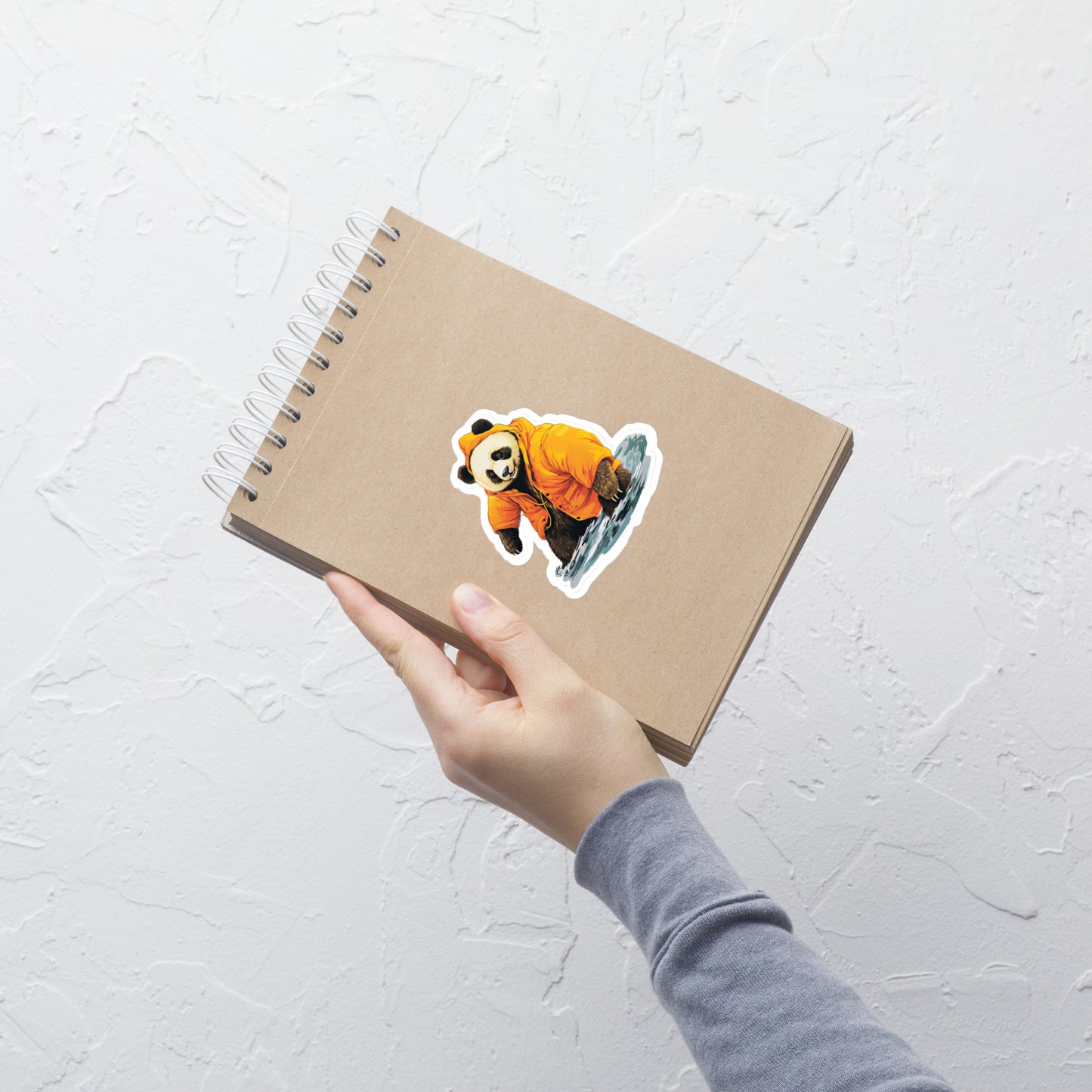 Fall Bear in Water Stickers