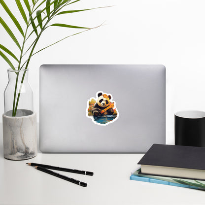 Fall Bear Sitting in Forest stickers