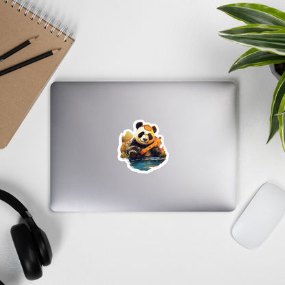 Fall Bear Sitting in Forest stickers