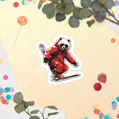 Stylish Christmas Bear with Skating Stickers 2