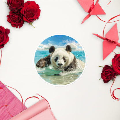 Beach Swim Bear stickers